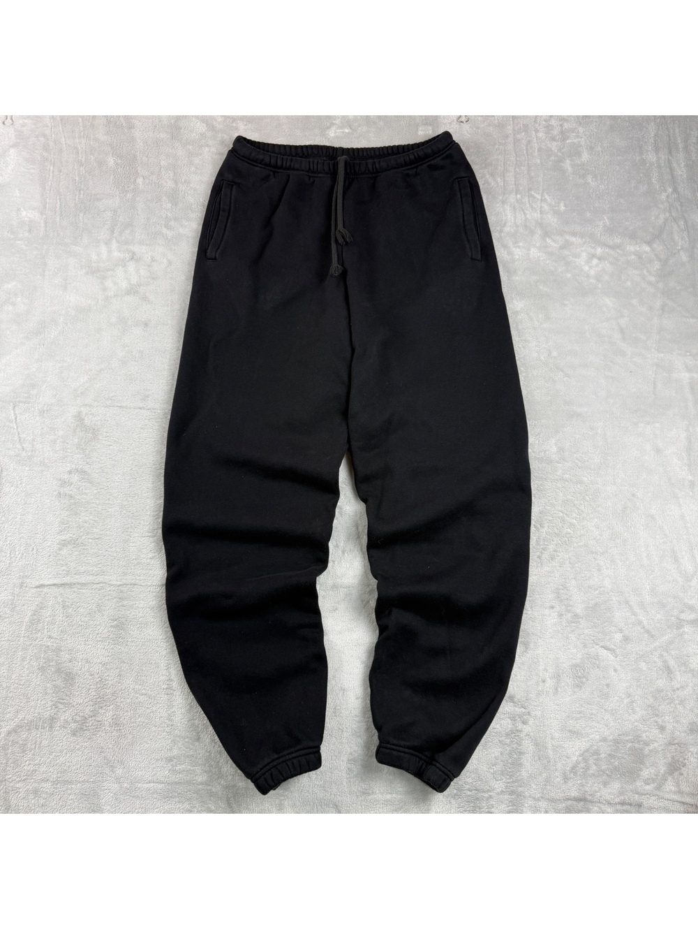 Skims Cotton Fleece Joggers Women Size S Onyx Black Relax Streetwear Pocket Y2K